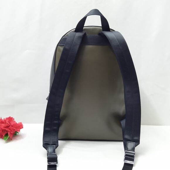 Michael Kors Olive Green Leather Zipper Closure Top Handle Backpack - Picture 2 of 16